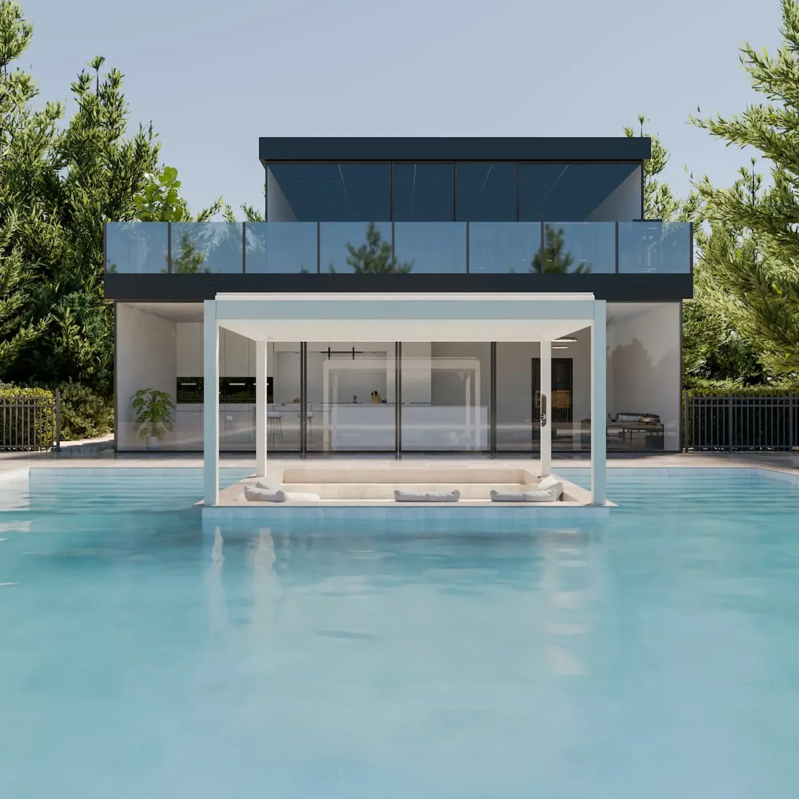 PergoMaxx bioklimatska pergola u vrtu s EN AW-6063 aluminijskom konstrukcijom